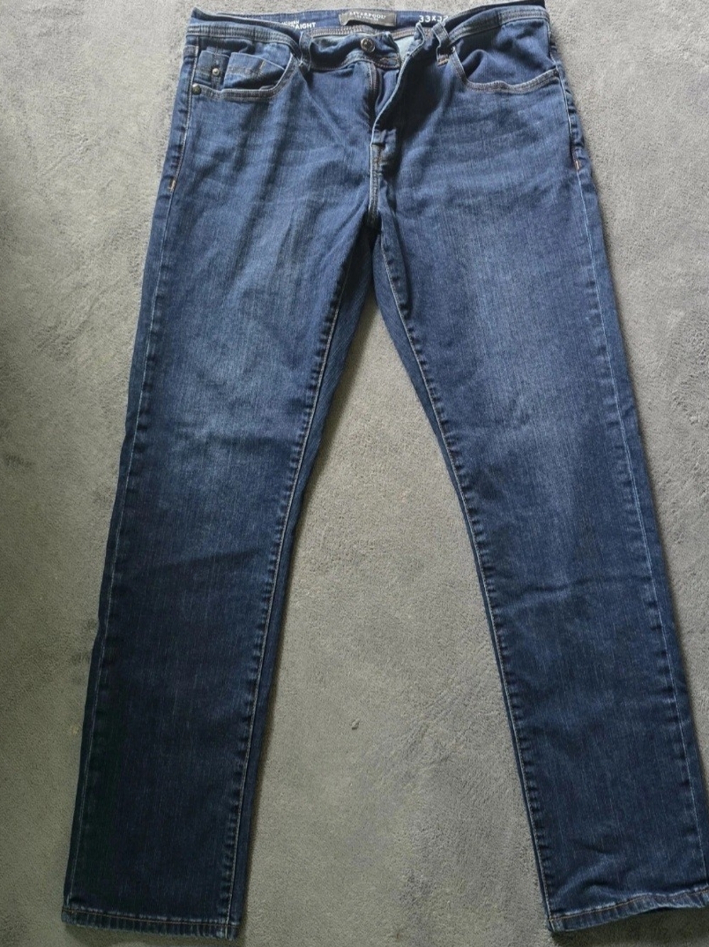 Liverpool Men's Straight Jeans in Dark Blue Denim